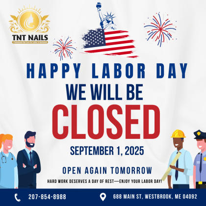 TNT Nails – Professional nail salon 04092 in Westbrook, ME. Offering manicure, pedicure, acrylic nails, gel nails, and relaxing spa services.